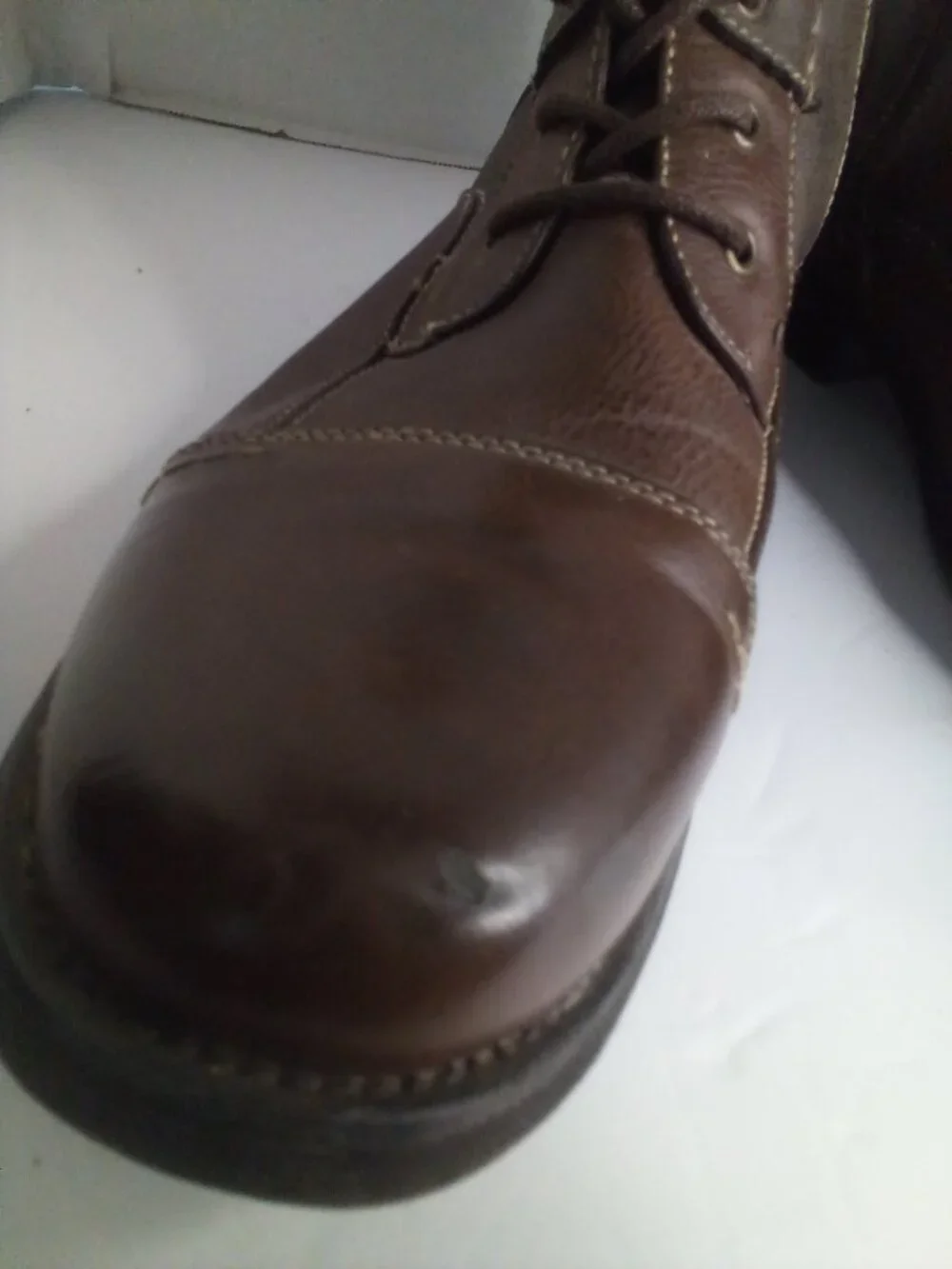 Steve Madden Boots Men 11.5 M Lace Up Zipper Leather Ankle